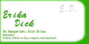 erika dick business card